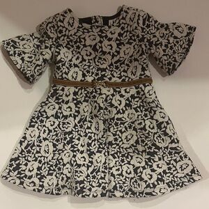 Janie and Jack Navy and White Floral Dress